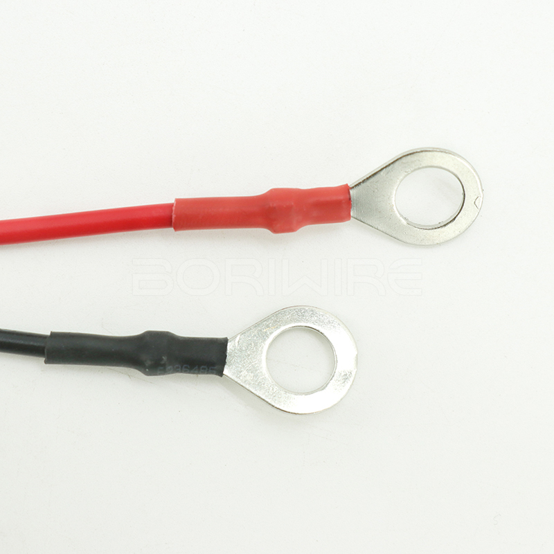 Custom 2 Pin Male Connector Housing With Fuse Holder 16 Gauge PVC Sleeve Wire Cable Harness