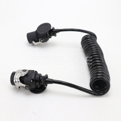 Custom Made Spiral Cable Coiled Cord Connecting Truck Cabin and Trailer
