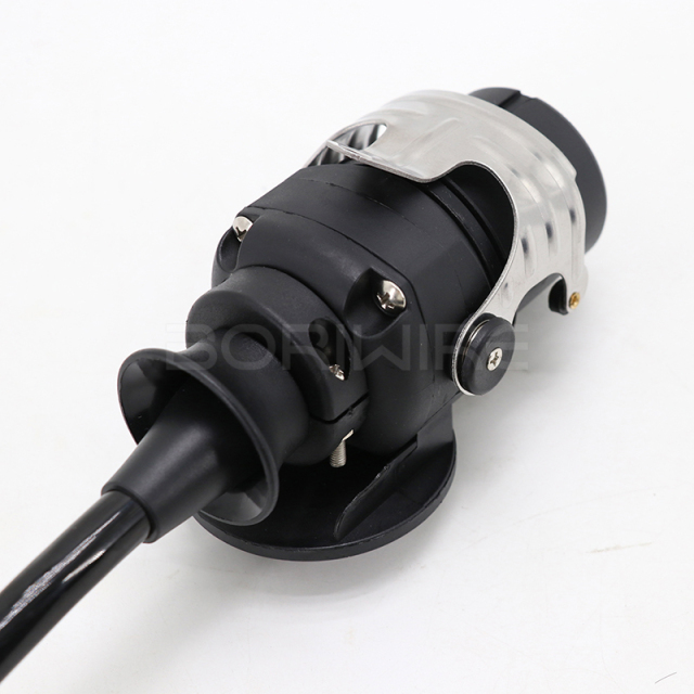 Custom Made Spiral Cable Coiled Cord Connecting Truck Cabin and Trailer