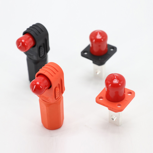 High Current 6mm/8mm/12mm Male Plug  Busbar Lug Socket Connector with Press-to-Release Lock for HV EV