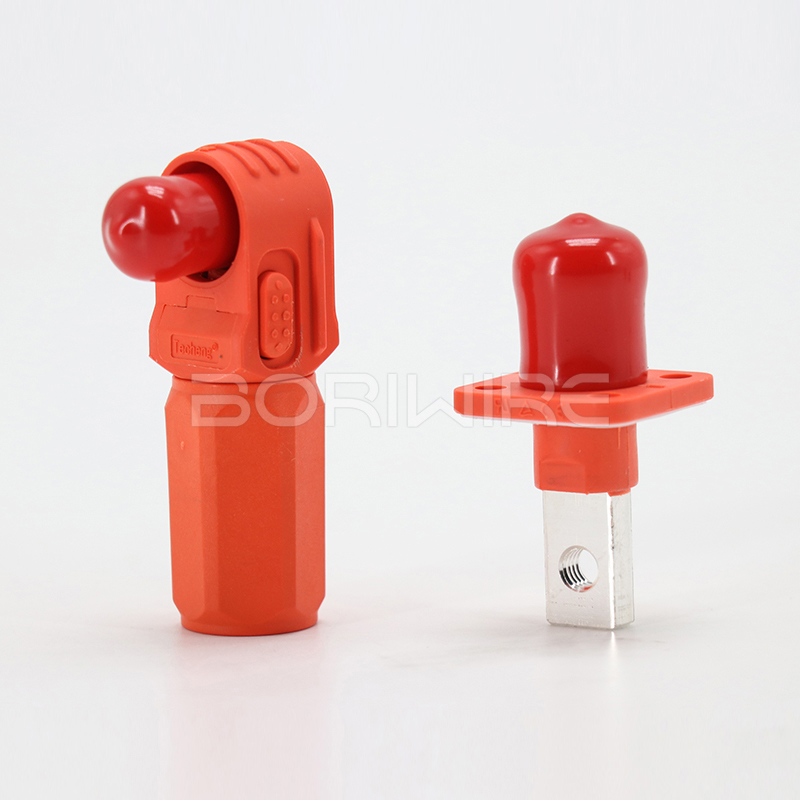 High Current 6mm/8mm/12mm Male Plug  Busbar Lug Socket Connector with Press-to-Release Lock for HV EV