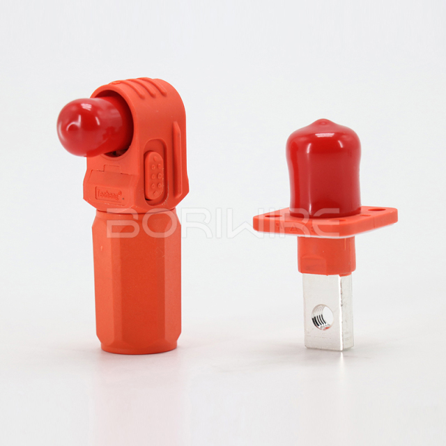 High Current 6mm/8mm/12mm Male Plug  Busbar Lug Socket Connector with Press-to-Release Lock for HV EV