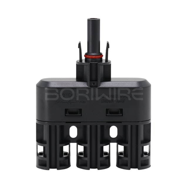 T型4通一分三换接光伏连接器