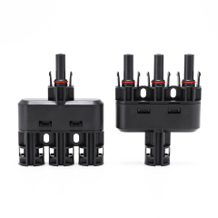 T型4通一分三换接光伏连接器