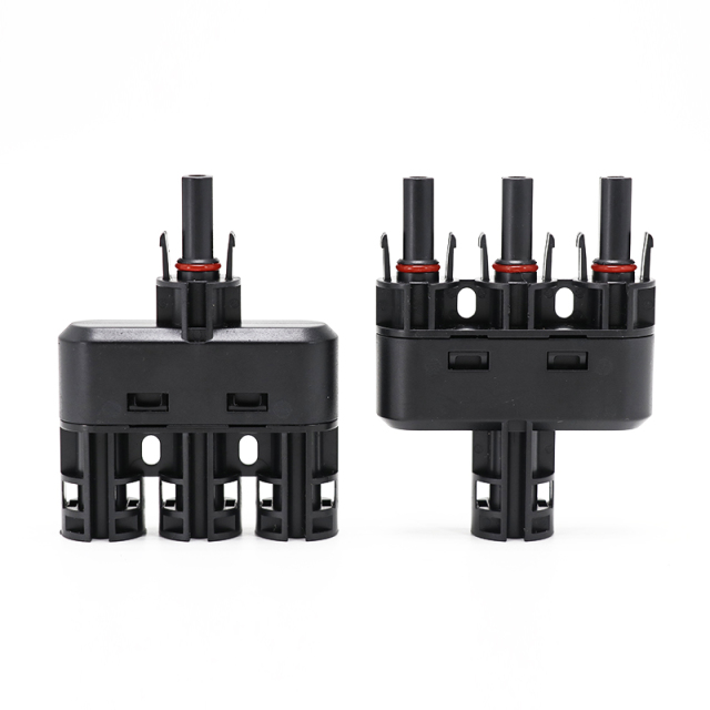 T型4通一分三换接光伏连接器