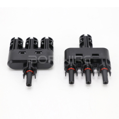 T型4通一分三换接光伏连接器