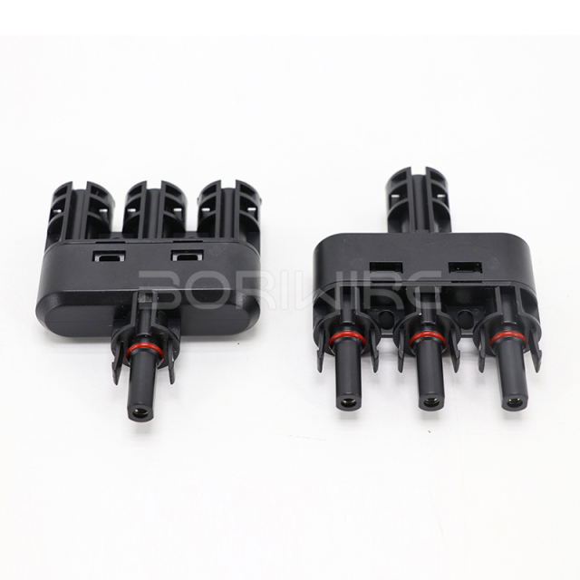 T型4通一分三换接光伏连接器