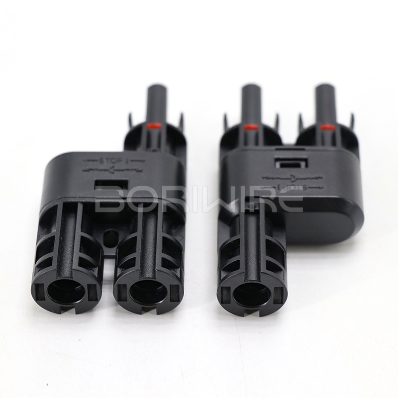 T-type 3-way 1-to-2 photovoltaic connector