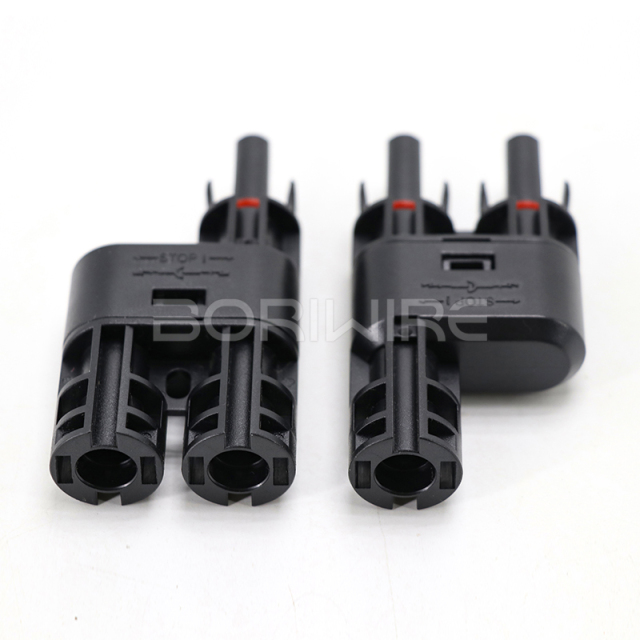 T型3通一分二转接光伏连接器