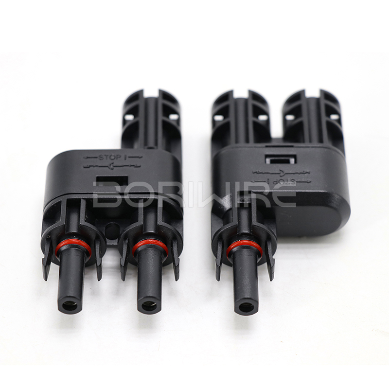 T-type 3-way 1-to-2 photovoltaic connector