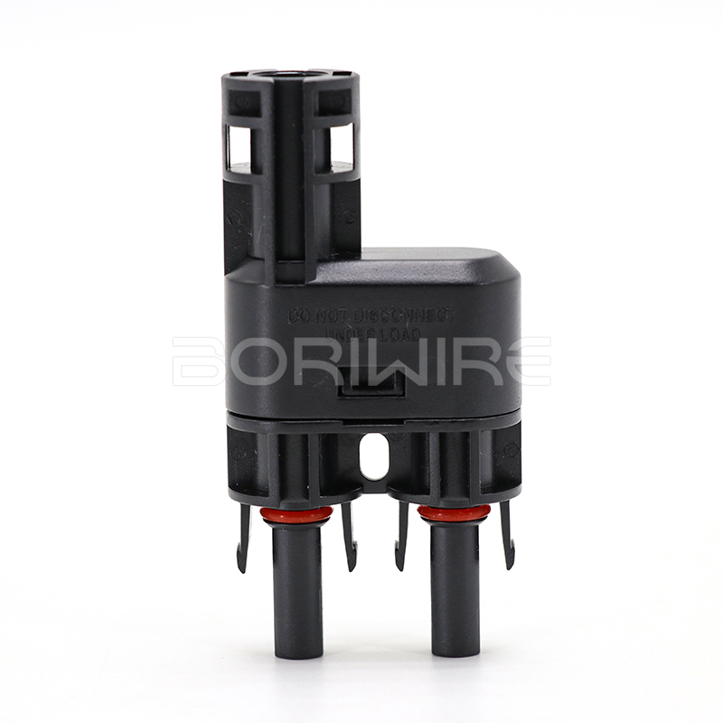 T-type 3-way 1-to-2 photovoltaic connector