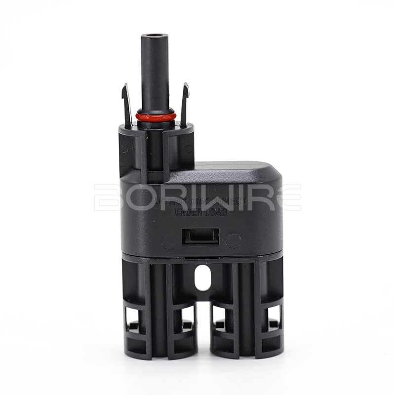 T-type 3-way 1-to-2 photovoltaic connector