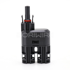 T型3通一分二转接光伏连接器