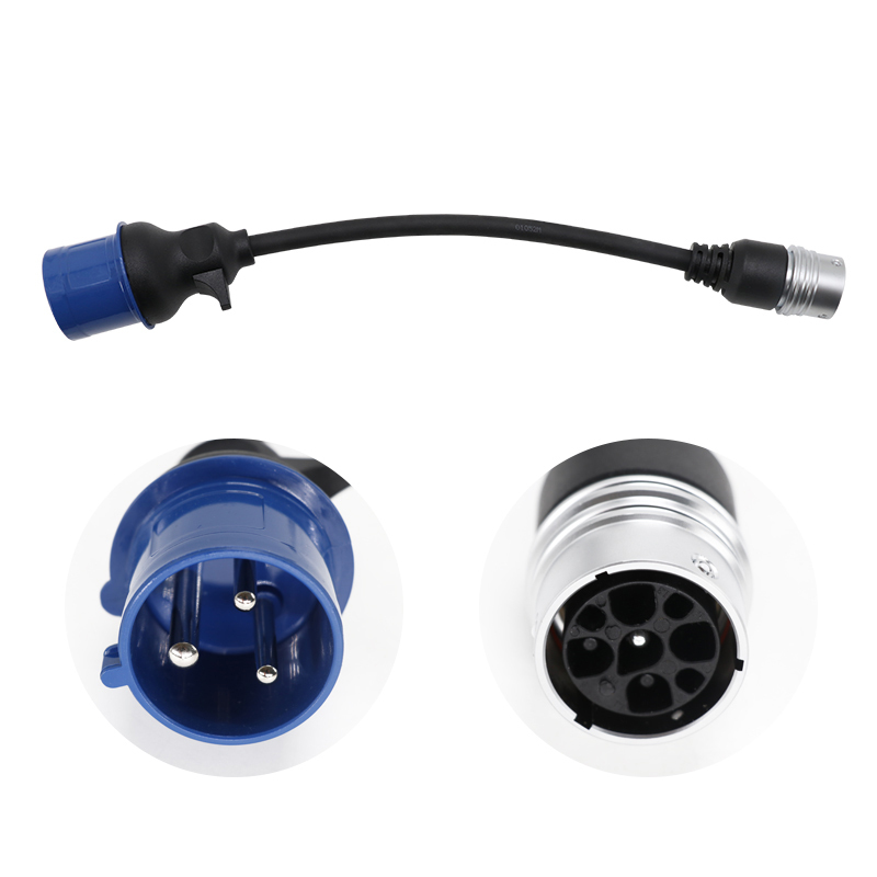 Customized New Energy Electric Vehicle Charging Cable Plug with Cover European Standard Female Plug Power Charging Cable