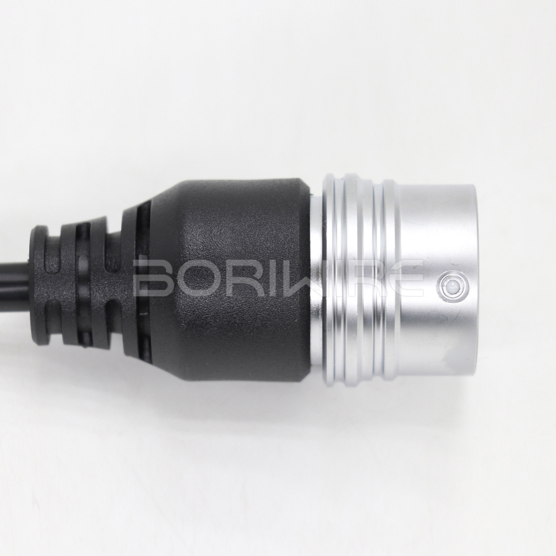 Factory-customized Power Cable Connection for New Energy Electric Vehicles: 9-core European Standard Female Plug Wiring Harness