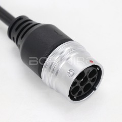 Factory-customized Power Cable Connection for New Energy Electric Vehicles: 9-core European Standard Female Plug Wiring Harness