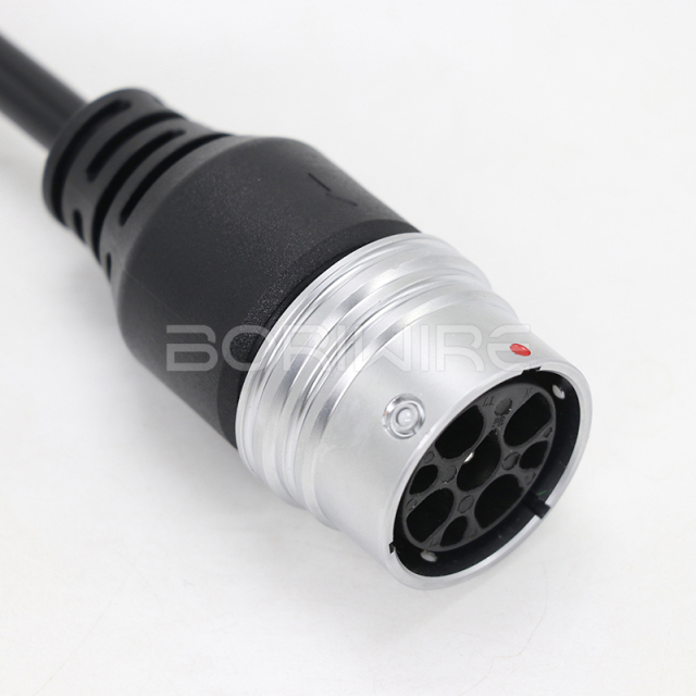 Factory-customized Power Cable Connection for New Energy Electric Vehicles: 9-core European Standard Female Plug Wiring Harness