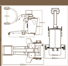 FTL-3360 Mobile Digital C-arm X-ray Machine with  Flat Panel Detector,Fatali Medical equipment