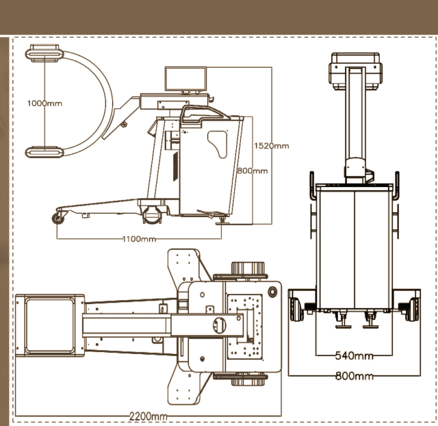 FTL-3360 Mobile Digital C-arm X-ray Machine with  Flat Panel Detector,Fatali Medical equipment