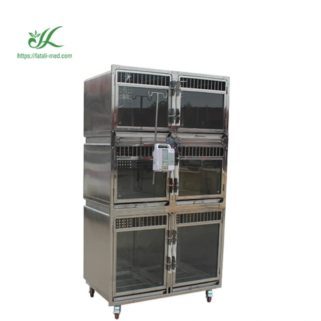 FTL-VA20 Customized Stainless Steel Mental Large Dog Cat Pet Animal Cages Vet Clinic Cage,Fatali Medical equipment