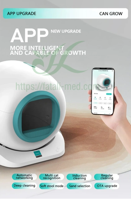Cat Toilet With Self-cleaning Automatic Litter Box Open Cat Litter Tray with Long Battery Life,Fatali Medical equipment