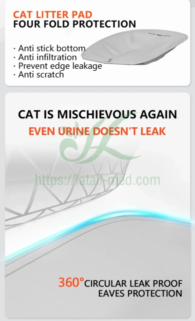 Cat Toilet With Self-cleaning Automatic Litter Box Open Cat Litter Tray with Long Battery Life,Fatali Medical equipment