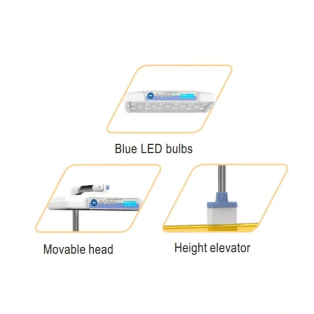 Infant Phototherapy Unit Blue LED Bulbs Phototherapy Machine for Infants Anti-rusty Aluminum Alloy Base Infant Warmer,Fatali Medical equipment