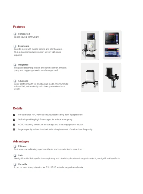 Veterinary Anesthesia System Animals Medical Trolley Gas Anesthesia,Fatali Medical equipment