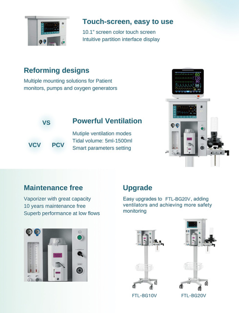 BG20V Anesthesia Machine for Veterinary or Human Use Anesthesia Delivery System,Fatali Medical equipment
