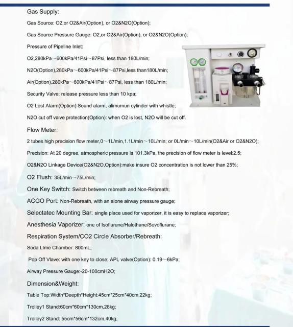 Animal Anesthesia Respiratory Mobile  Veterinary Anesthesia Machine for Horses,Fatali Medical equipment