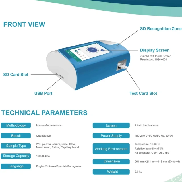 FTL FIA11 Fluorescence Immunoassay Analyzer Rapid Detection Fluorescence Imaging System Medical Machine,Fatali Medical equipment
