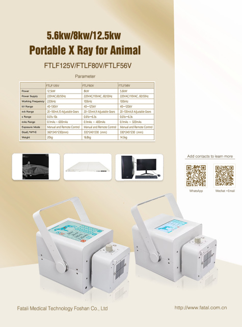 Mobile X-ray Machine 12.5KW Portable Xrays for Human or Veterinary Use,Fatali Medical equipment