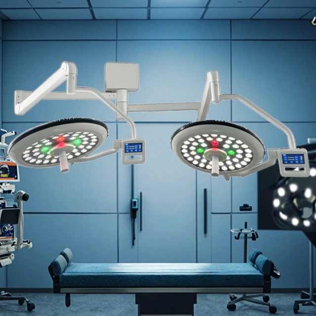 Electric LED Surgical Lamp Medical Examination Light Double Arms Operating Room Lamp for Hospital,Fatali Medical equipment