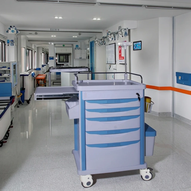 Medical Trolley ABS with Lockers / Medicine Storage Cabinets,Fatali Medical equipment