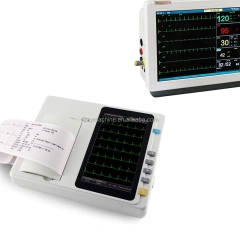 7 Inch LCD Touch Screen Three Channel Portable 12 Lead Electrocardiograph (ECG) Machine,Fatali Medical equipment