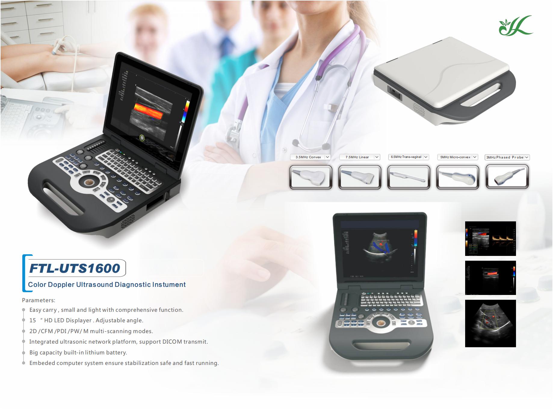 Portable 4D Color Doppler Ultrasound Therapy Machine