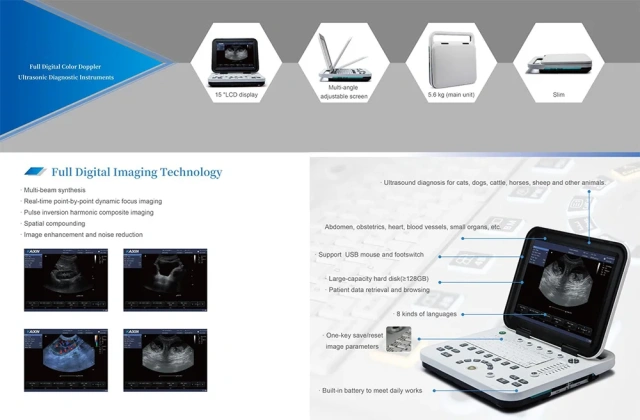 Portable Animals Color Doppler Ultrasonic Diagnostic Instruments,Fatali Medical equipment