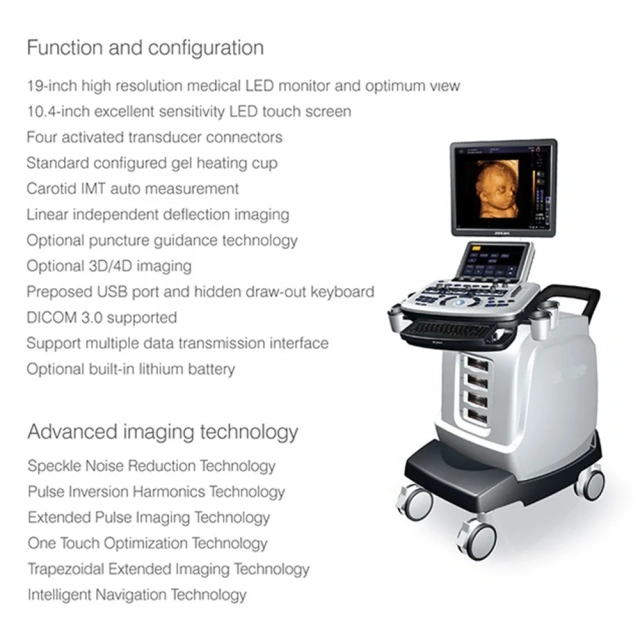 Obgyn 4D Trolley Color Droppler Ultrasound Machine With Convex,Fatali Medical equipment