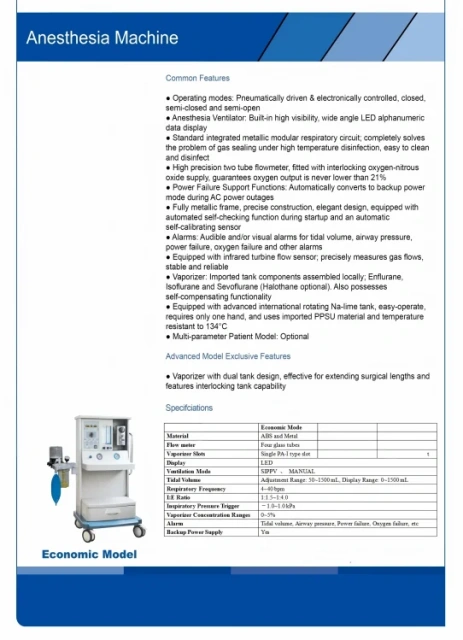 Trolley Gas Anesthesia Machine for Operation Room,Fatali Medical equipment