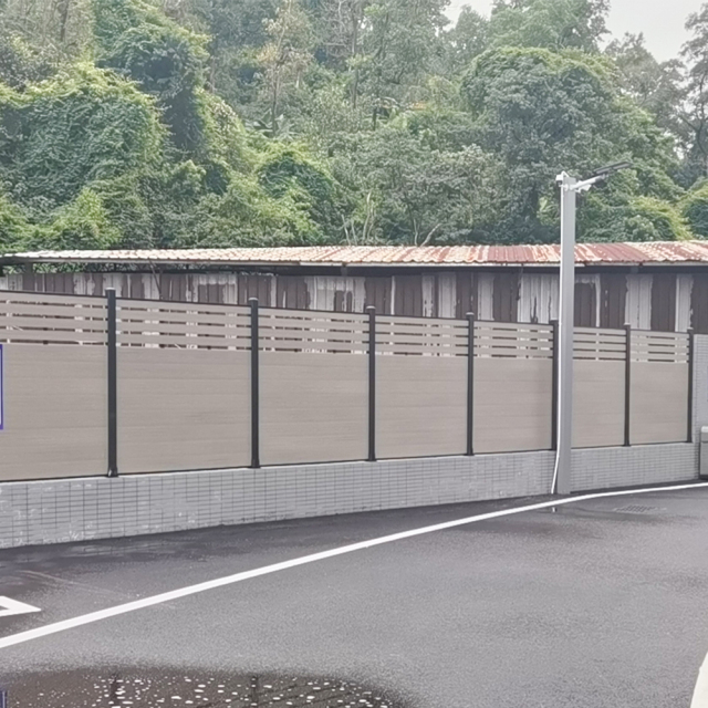 半间隔铝合金塑木围栏