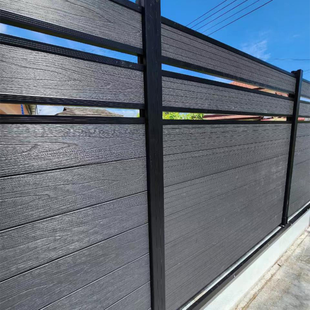 半间隔铝合金塑木围栏