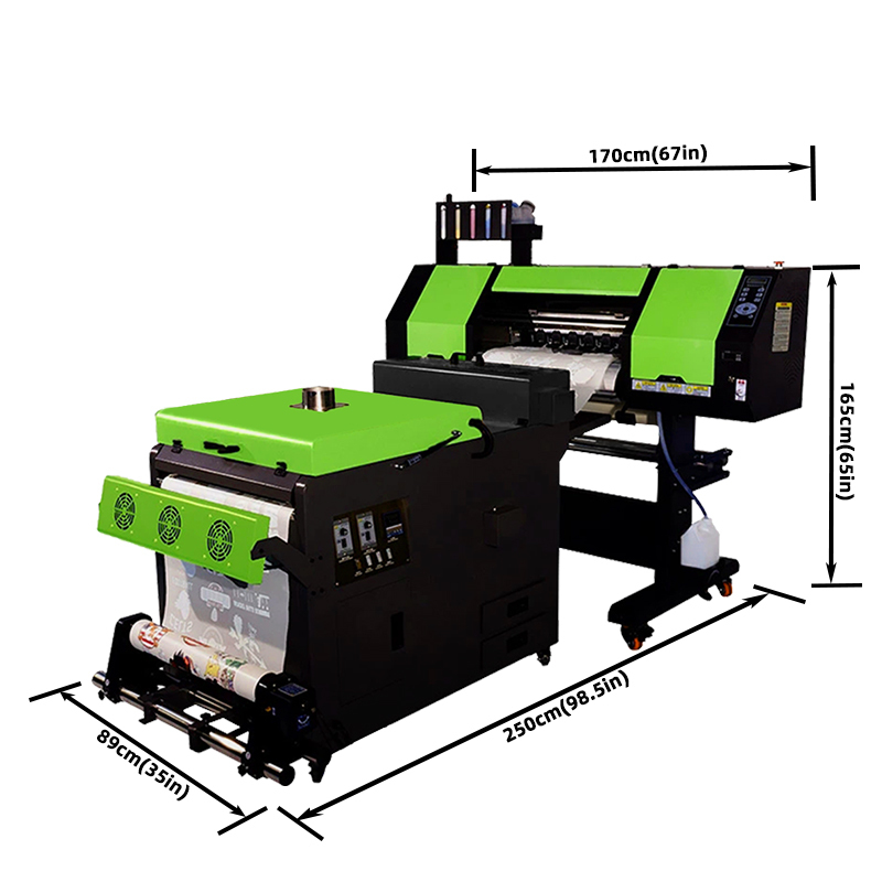 OK-H6002 24" 2 Head DTF Printer+-H650 DTF Powder Shaker Dryer