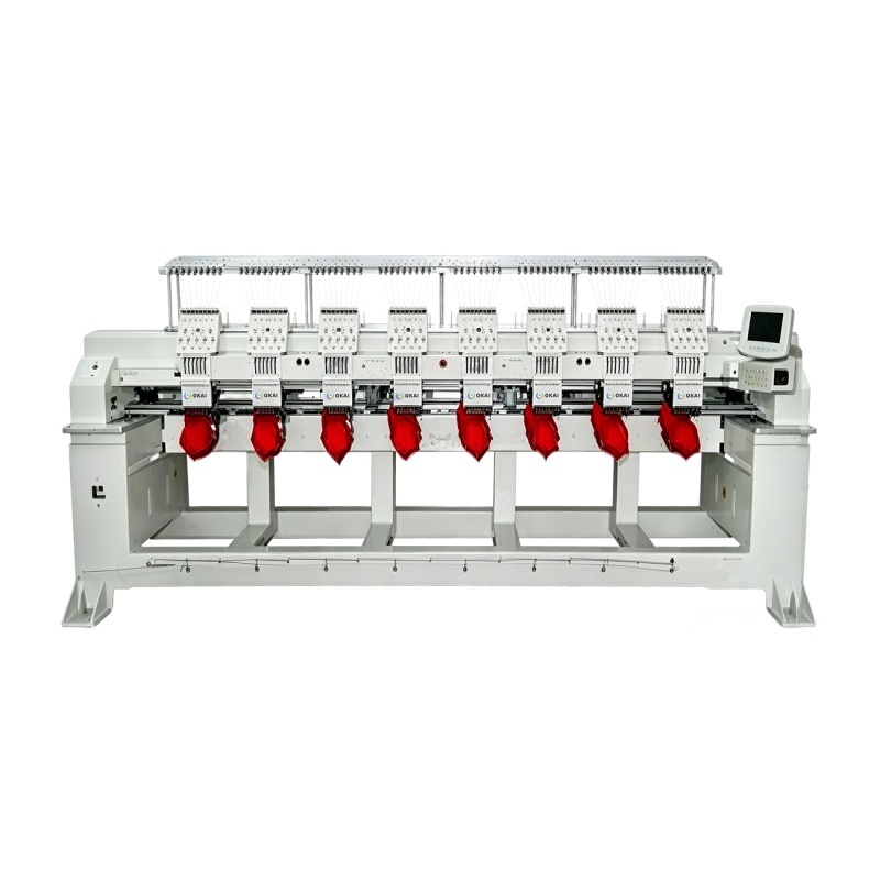 OKAI OK-C1208 15-Needle 8 Head Commercial Embroidery Machine (400×450mm)