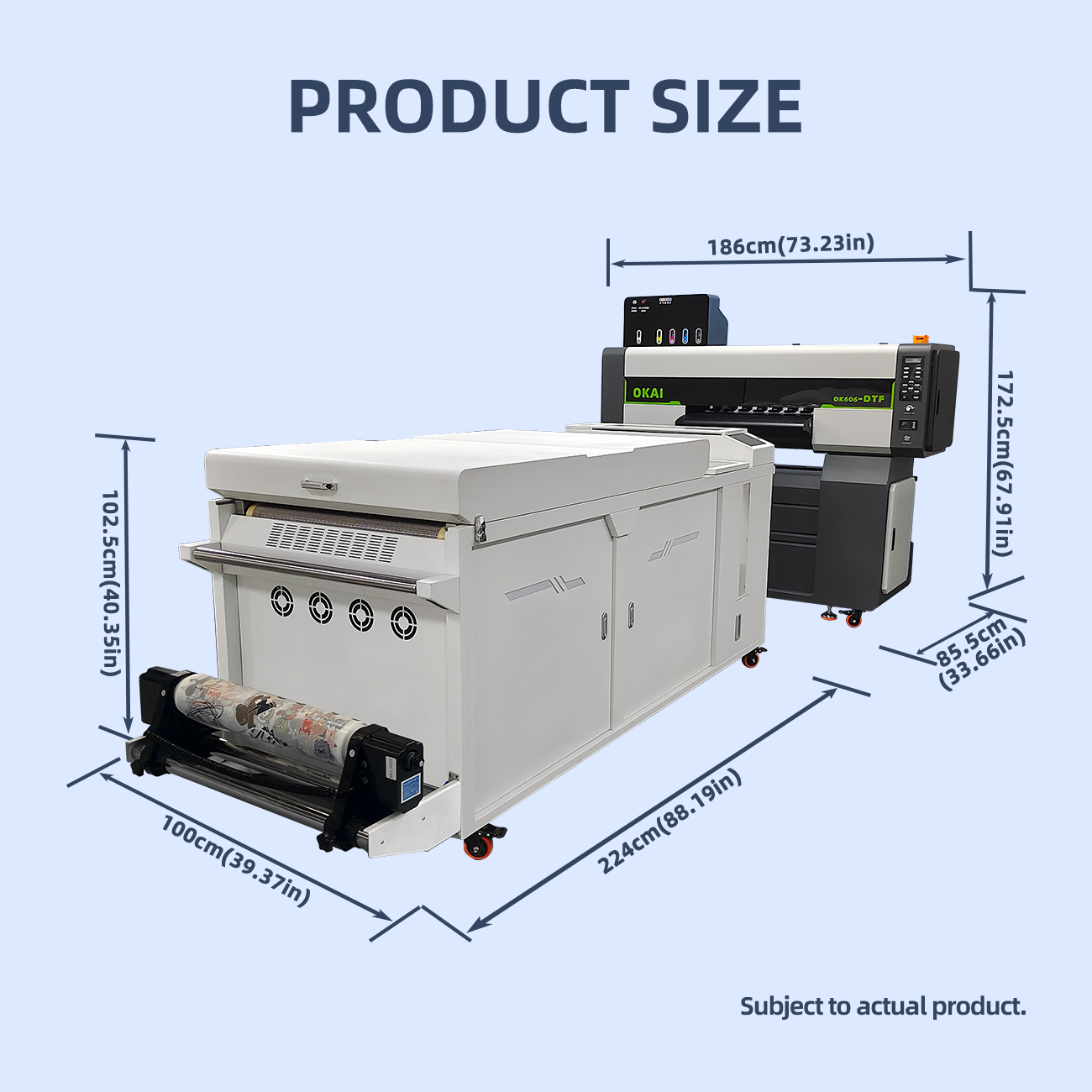 OKAI 606 Industrial DTF Printer – i3200*6 High Speed Setup