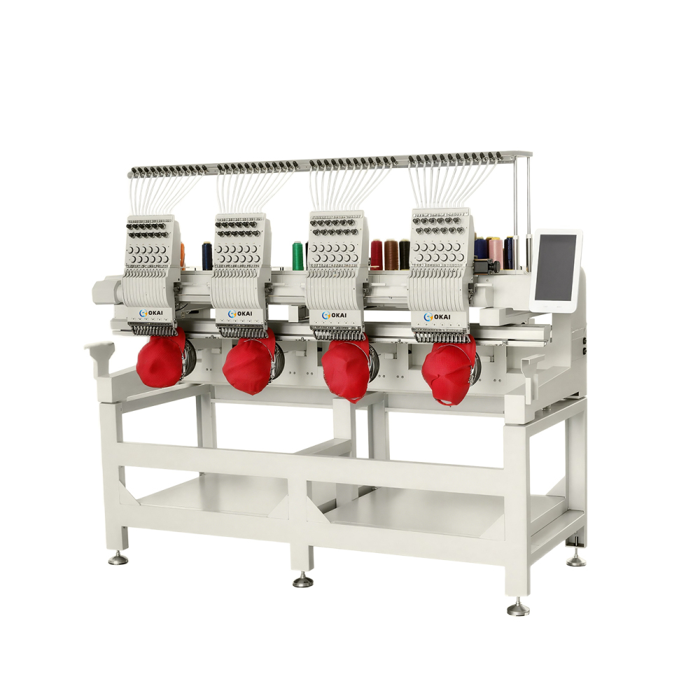 OKAI OK-C1204  4 Head Commercial Embroidery Machine 15.7" × 15.7" (400 × 400 mm)
