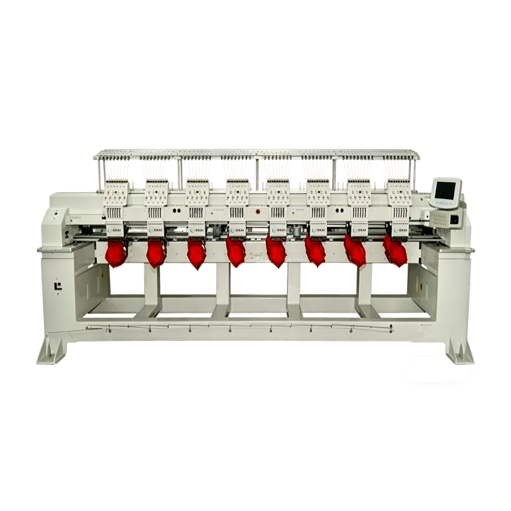 OKAI OK-C1208  8 Head Commercial Embroidery Machine 15.7" × 17.7" (400 × 450 mm)