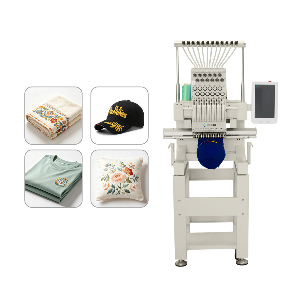 OKAI OK-MINI01  Single Head Compact Embroidery Machine 13.8" × 8.7" (350 × 220 mm)