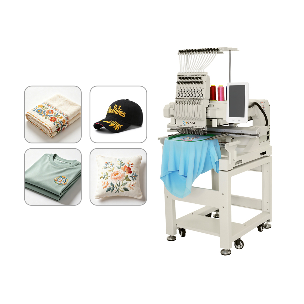 OKAI OK-XC1201  Commercial Single Head Embroidery Machine 23.6" × 15.7" (600 × 400 mm)