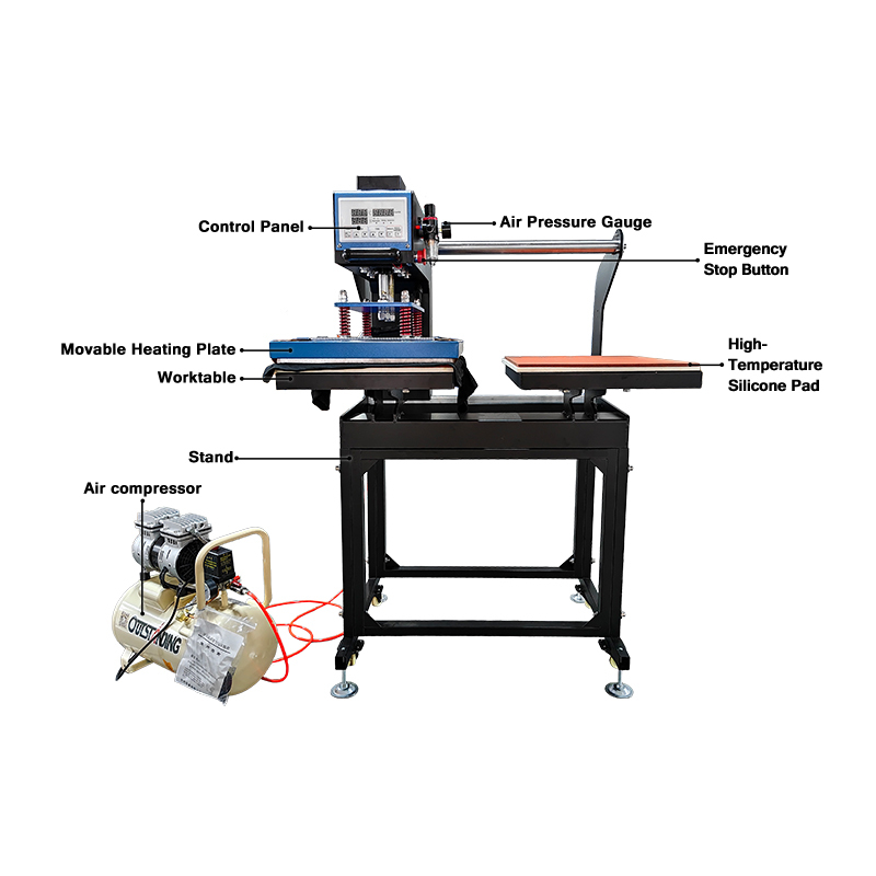 Dual station heat press machine