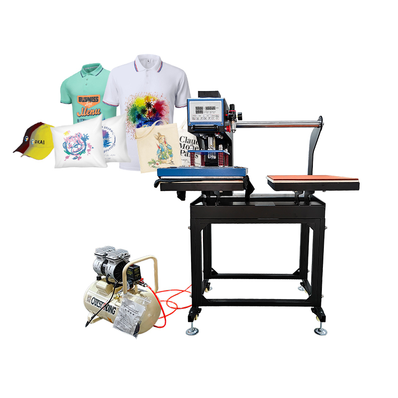 Dual station heat press machine